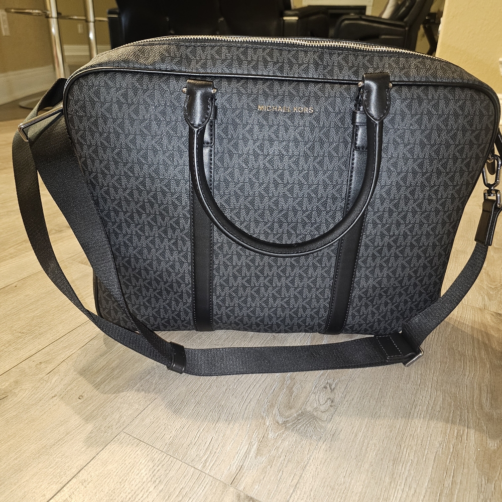 Michael Kors Graphite and Ebony Laptop Bag